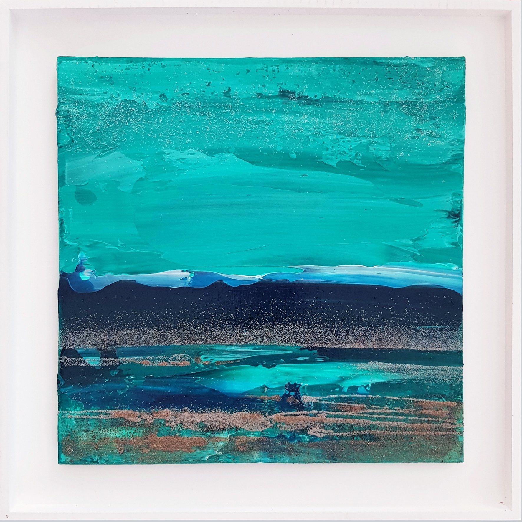 Colored Horizon Green · 2019 · 40 × 40 cm / 15.7 × 15.7 in
